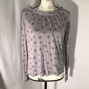 Jaclyn Smith Collection Woman's Scooped Neck Polka Dot Stretchy Basic Tee Sz S